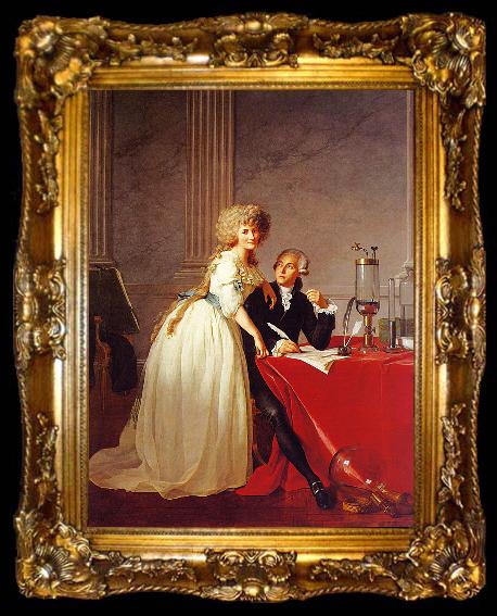 framed  Jacques-Louis David Portrait of Monsieur Lavoisier and His Wife, ta009-2